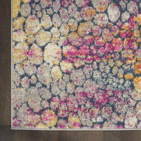 Homeroots 2 x 10 ft. Yellow & Pink Coral Reef Runner Rug 385660